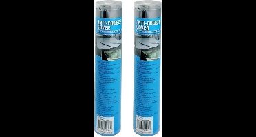 2x Auto zonneschermen/anti vorst dekens 340 x 60 x 60 cm - Zonneschermen anti vriesscherm raamdeken