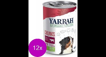 Yarrah Bio Hondenvoer Brokjes In Saus - Hondenvoer - 12 x Kip Rund 405 g