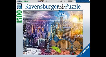 Ravensburger puzzel NY Skyline dag en nacht - Legpuzzel - 1500 stukjes