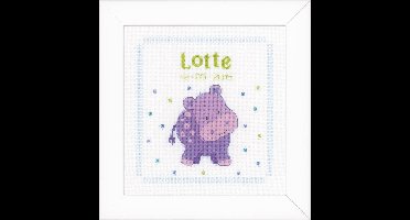 Telpakket kit Paars nijlpaardje  - Vervaco - PN-0150995