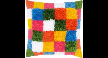 Knoop kettingsteekkussen kit Bright squares - Vervaco - PN-0175563