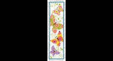 Vervaco - Bladwijzer kit - Fladderende vlinders I - PN-0021727 - Borduren - Borduurpakket - Borduurpakket volwassenen - Borduurpakket kind
