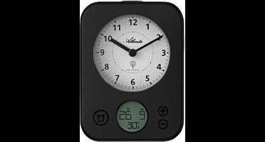 Wekker DIGI -ANALOG zwart
