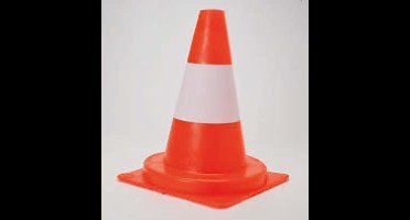 Ivana Verkeerskegel - PVC oranje / wit - 46 cm hoog