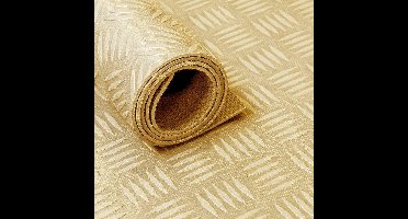 Rubber loper / rubbermat op rol Traanplaat 3mm beige - Breedte 150 cm