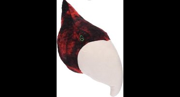 pluche dierenkop dinosaurus - dino kop - dia 20 cm - wanddecoratie - muurdecoratie - rood