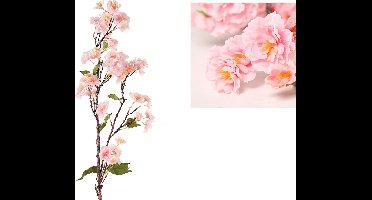Prunus kunstbloemen kunsttak - Roze - 100 cm