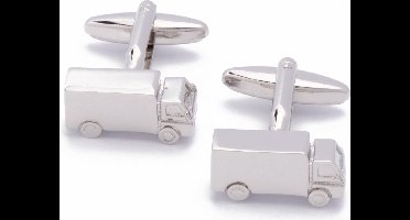 Manchetknopen - Vrachtwagen Zijkant Zilverkleur