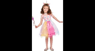 Vegaoo - Veelkleurige magische eenhoorn outfit voor meisjes