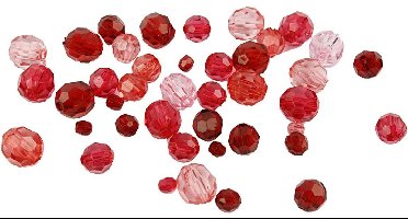 Creotime Facetkralen Mix Rood 250 G