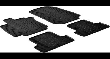 Gledring Rubbermatten passend voor Renault Clio III 2005- (T profiel 4-delig)