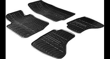 Gledring Rubbermatten passend voor Citroen C1 / Peugeot 107 / Toyota Aygo 2005-2009 (T profiel 4-delig + montageclips)