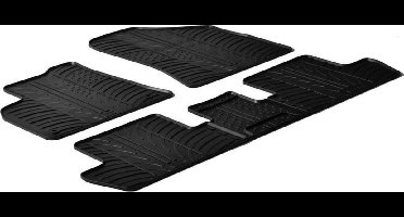 Gledring Rubbermatten passend voor Peugeot 3008/5008 2009-2016 (T profiel 5-delig + montageclips)