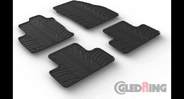 Gledring Rubbermatten passend voor Range Rover Evoque 2011-2019 (T profiel 4-delig + montageclips)