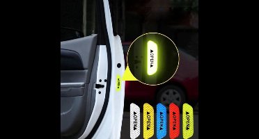 Auto Deuren Reflectoren - Auto stickers - Verkeer - Veiligheid - Auto & Motor - Rood | 4 stuks