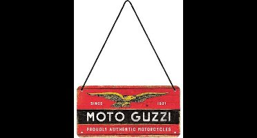 Hangend Moto Guzzi Metalen Bord 10 x 20 cm