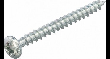 Spaanplaatschroeven Clinderkop Pozidriv Verzinkt 3.5x25mm