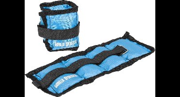 Gorilla Sports Enkelgewichten - 1 kg (2 x 0,5 kg) - Set van 2 - Polsgewichten - Gewichtsmanschetten - Gewichtsboeien