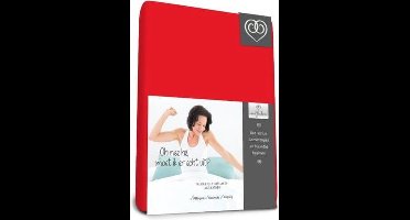 Bed-Fashion Mako Jersey Topdek hoeslakens 120 X 200 cm rood