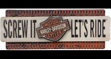 Harley-Davidson Screw It Let's Ride Metalen Bord