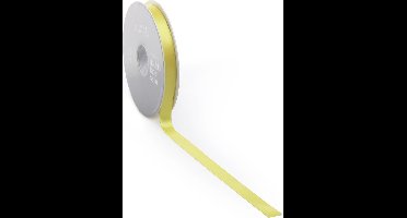 Satijn lint 10 mm geel op rol van 25 meter