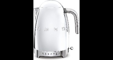 SMEG KLF04SSEU Waterkoker met Variabele Temperatuur - 1,7 Liter - 2400W - 7 Temperatuurstanden - Warmhoudfunctie - RVS - '50s Style - Steel
