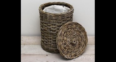 Migo Styling - Rond - Wasmand - Opbergmand - Riet - Rotan - Dia36xH45