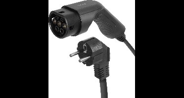 Deltaco e-Charge EV-1225 Oplaadkabel Elektrische Auto - Mode 2 Schuko/Type 2 - 10-16A - 5 m
