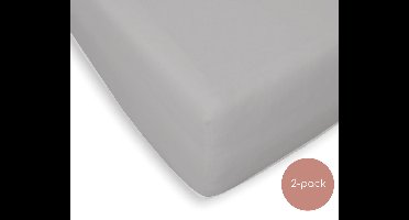 Briljant Baby Jersey Wieg Hoeslaken 40x80/90 Grijs - 2 Pack
