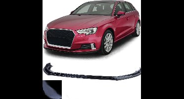 Spoiler Splitter Voor Audi A3 8V Facelift 2016 t/m 2020 Glans Zwart Sportback