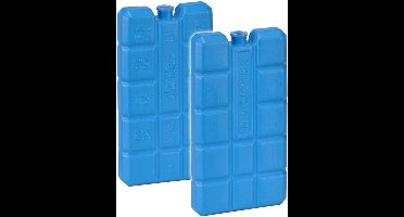 HI Koelblokken - Set van 2x stuks koelelementen - blauw - 8 x 15 x 2 cm - 200 gram - voor koeltas/koelbox