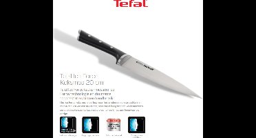 Tefal Ice Force Pro Chronium Carbon 158B 12/251 Roestvrijstalen Koksmes - 20 cm