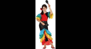 Braziliaans samba/rumba verkleedjurkje voor meisjes - carnavalskleding - voordelig geprijsd 128