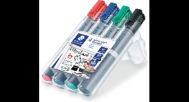 STAEDTLER Lumocolor flipchart marker 356 met beitelpunt - box 4 kleuren