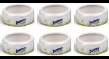 6x Bunny Nature Voerbakje Large - Voerbak voor knaagdier - Vulinhoud 500ml