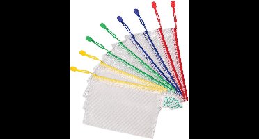 Tarifold opbergtas met rits, ft A5, pak van 8 stuks in geassorteerde kleuren 5 stuks