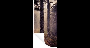 Muurstickers - Sticker Folie - Mist - Herfst decoratie - Natuur - Bos - 20x40 cm - Plakfolie - Muurstickers Kinderkamer - Zelfklevend Behang - Zelfklevend behangpapier - Stickerfolie