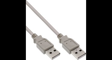 USB naar USB kabel - USB2.0 - tot 1A / beige - 5 meter