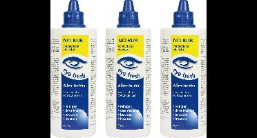 Eye Fresh No Rub - Alles-in-één Lenzenvloeistof - Geen wrijven nodig - voor Zachte contactlenzen - Geschikt voor Gevoelige Ogen - 3 x 360 ml