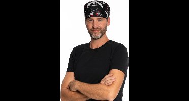 Partychimp Piraten Bandana Carnavalskleding Carnaval Accessoire - Zwart- Polyester