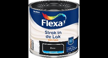 Flexa - Strak in de Lak Binnenlak Zijdeglans - Zwart - 250 Milliliter