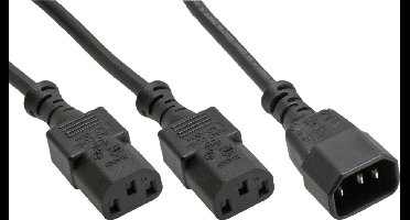 InLine C14 naar 2x C13 stroomkabel (Y-kabel) - 1,8 meter