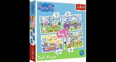 Trefl Peppa pig 4-in-1 puzzel - 12/15/20/24 stukjes