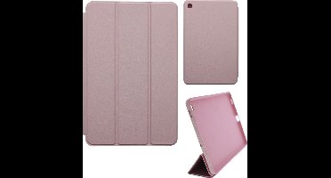 LuxeBass Samsung Galaxy Tab S6 Lite Tri-Fold - Multi-Stand Case - Smartcase - Smart Cover - Hoesje - Beschermcase - Rosé Goud
