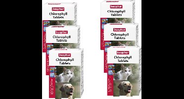 6x Beaphar Chlorophyl Tabletten - Gebitsverzorging voor honden en katten - 30 tabletten