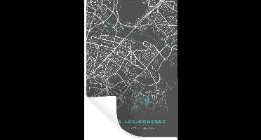 Muurstickers - Sticker Folie - Frankrijk - Garges-lès-Gonesse - Stadskaart - Kaart - Plattegrond - 20x30 cm - Plakfolie - Muurstickers Kinderkamer - Zelfklevend Behang - Zelfklevend behangpapier - Stickerfolie