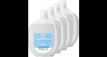 Method Sweet Water - Handzeep - Voordeelverpakking 4 x 1 L - Plantaardig & Biologisch afbreekbaar - gerecycleerde flacon