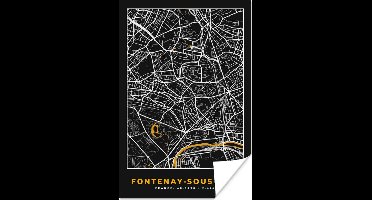 Poster Frankrijk – Fontenay-sous-Bois – Stadskaart – Plattegrond – Kaart - 20x30 cm