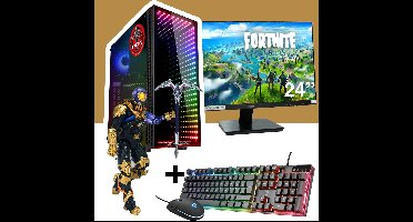 ScreenON - Gaming Set - Fortnite Cyclo Hero - V1 (GamePC + 24 Inch Monitor + Toetsenbord + Muis)