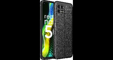 Just in Case hoesje geschikt voor Realme Narzo 50 - TPU Hoesje Flexibel Soft Design - Zwart